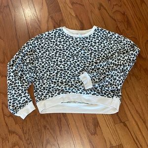 Z supply leopard sweat shirt size small